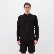 Picture of DIRTY LAUNDRY MEN'S MAO SHIRT IN BLACK 1
