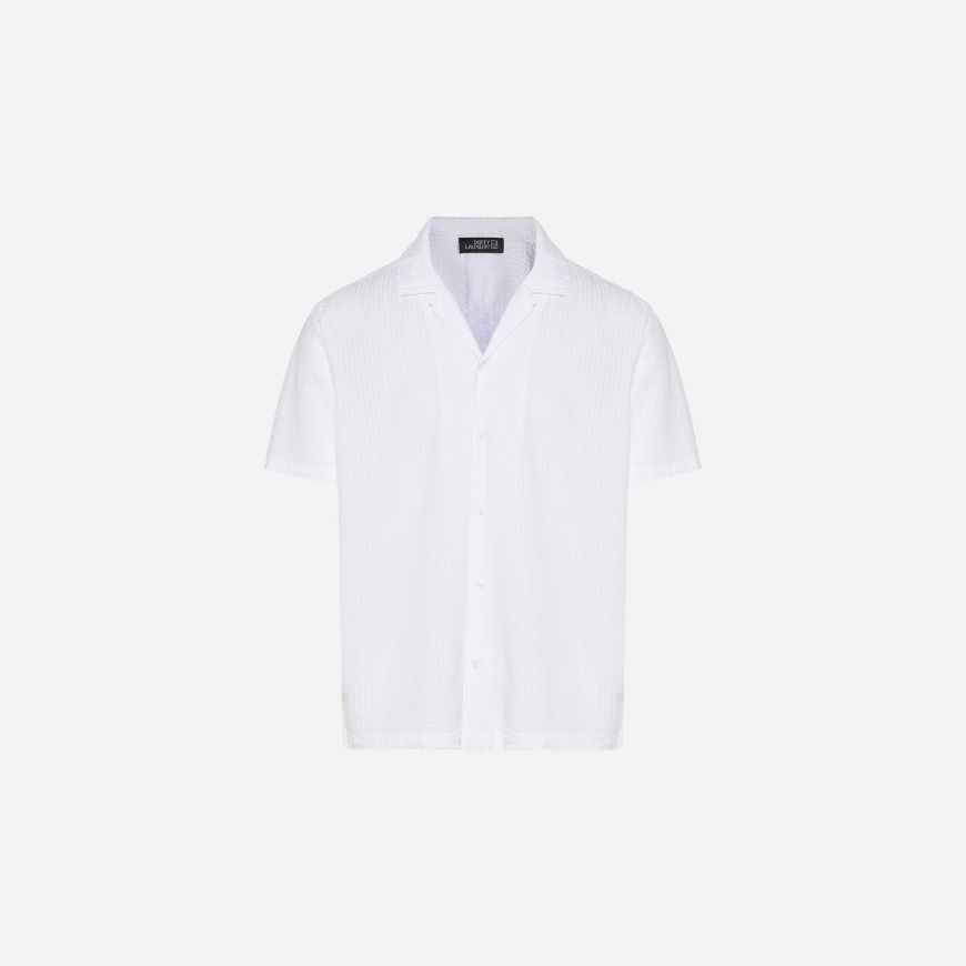 Picture of DIRTY LAUNDRY MEN'S MONOCHROME STRIPED SHIRT IN WHITE