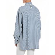 Picture of REPLAY WOMEN'S 9ZERO1 STRIPED DENIM SHIRT IN MEDIUM BLUE 2