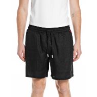 Picture of REPLAY MEN'S SWIMMING LINEN TRUNKS IN BLACK 1