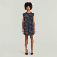 Picture of G-STAR WOMEN'S AOP T DRESS IN SALUTE WAVE SPRAY 1