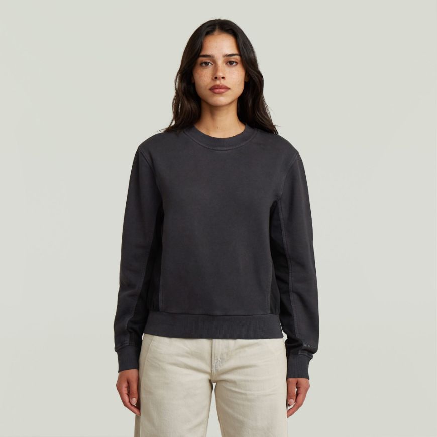 Снимка на G-STAR ДАМСКИ СУИТШЪРТ WOVEN MIX SWEATER В DK BLACK GD
