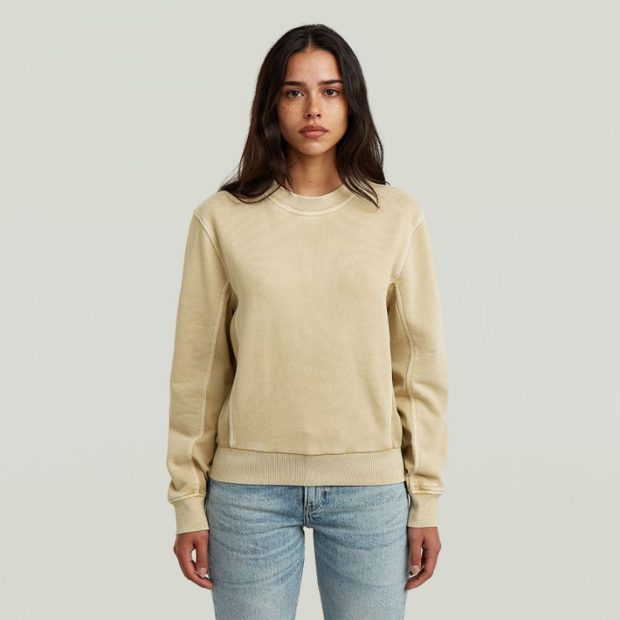 Снимка на G-STAR ДАМСКИ СУИТШЪРТ WOVEN MIX SWEATER В CREAM GD