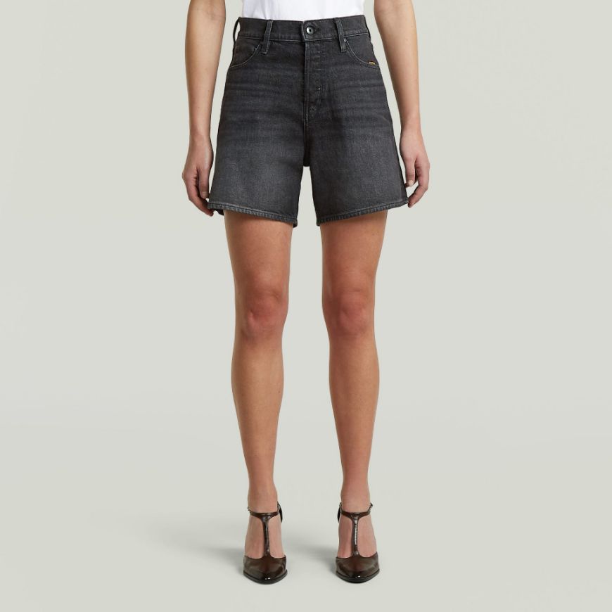 Picture of G-STAR WOMEN'S JETT HIGH SHORTS CLEAN EDGE IN WORN IN BLACKBIRD