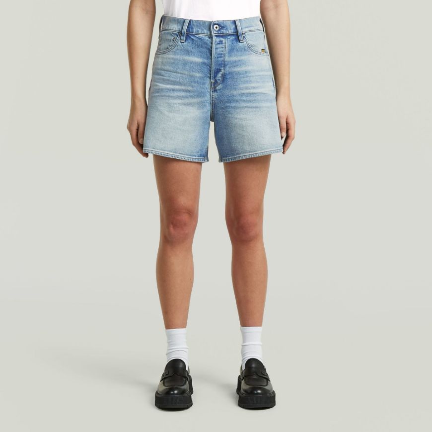 Picture of G-STAR WOMEN'S JETT HIGH SHORTS CLEAN EDGE IN LT INDIGO AGED