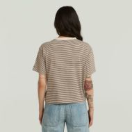Picture of G-STAR WOMEN'S STRIPE RELAXED KNOT TOP IN WHITEBAIT/TEAK STRIPE 2