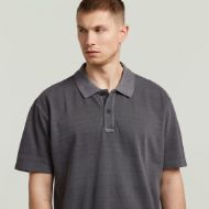 Снимка на G-STAR МЪЖКА БЛУЗА WASHED JACQUARD RELAXED POLO PETROL GD 3