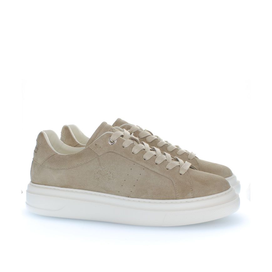 Picture of LA MARTINA MEN'S SUEDE SNEAKERS BEIGE