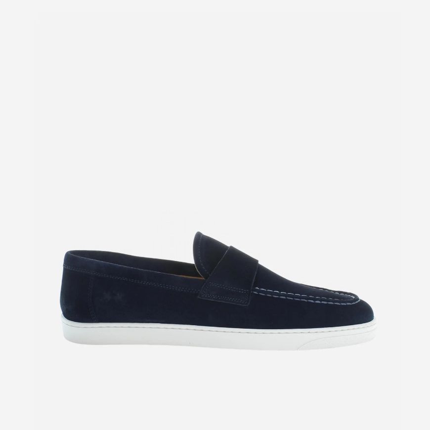 Picture of LA MARTINA MEN'S SUEDE LOAFERS WITH EVA SOLE VELVET BLUE