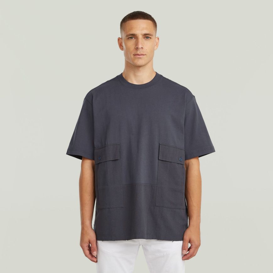 Снимка на G-STAR МЪЖКА БЛУЗА UTILITY FABRIC MIX LOOSE T-SHIRT PETROL