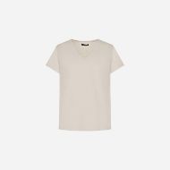 Picture of DIRTY LAUNDRY WOMEN'S V-NECK LINEN BLEND T-SHIRT IN SAND 6