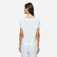 Picture of DIRTY LAUNDRY WOMEN'S V-NECK LINEN BLEND T-SHIRT IN WHITE 3