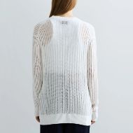 Picture of REPLAY WOMEN'S RIB-KNIT RELAXED-FIT PULLOVER IN NATURAL WHITE 2