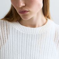 Picture of REPLAY WOMEN'S RIB-KNIT RELAXED-FIT PULLOVER IN NATURAL WHITE 3