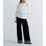 Picture of REPLAY WOMEN'S RIB-KNIT RELAXED-FIT PULLOVER IN NATURAL WHITE 6