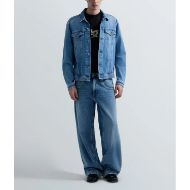 Picture of REPLAY MEN'S FERYS BAGGY FIT JEANS 12 OZ RECYCLED INDIGO COTTON IN MEDIUM BLUE 7