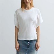 Picture of REPLAY WOMEN'S SLIM-FIT COTTON JERSEY T-SHIRT IN OFF WHITE 1