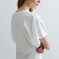 Picture of REPLAY WOMEN'S SLIM-FIT COTTON JERSEY T-SHIRT IN OFF WHITE 5