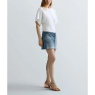 Picture of REPLAY WOMEN'S SLIM-FIT COTTON JERSEY T-SHIRT IN OFF WHITE 7