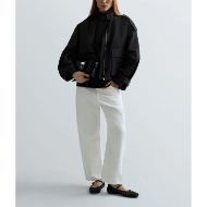 Picture of REPLAY WOMEN'S CROPPED TWILL JACKET IN BLACK 6