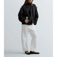 Picture of REPLAY WOMEN'S CROPPED TWILL JACKET IN BLACK 7