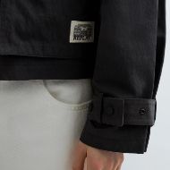 Picture of REPLAY WOMEN'S CROPPED TWILL JACKET IN BLACK 4