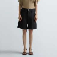 Picture of REPLAY WOMEN'S RELAXED FIT TWILL SHORTS IN BLACK 1