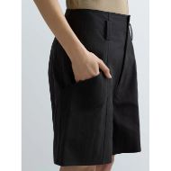 Picture of REPLAY WOMEN'S RELAXED FIT TWILL SHORTS IN BLACK 4