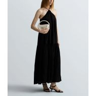Picture of REPLAY WOMEN'S LONG VISCOSE TWILL DRESS IN BLACK 2