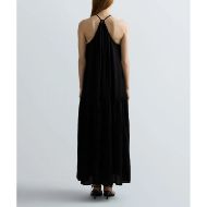 Picture of REPLAY WOMEN'S LONG VISCOSE TWILL DRESS IN BLACK 3