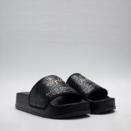 Picture of REPLAY WOMEN'S NEW LOTTY SNAKE SLIDERS IN BLACK 2