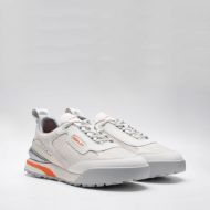 Picture of REPLAY MEN'S FIELD SC LIGHT LEATHER SNEAKERS IN OFF WHITE 2