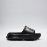 Picture of REPLAY WOMEN'S BRIXY PRINT SLIDERS IN BLACK PLATIN 1