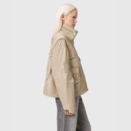 Picture of ALLSAINTS WOMEN'S CLAY PATCH JACKET TAUPE BROWN 2