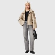 Picture of ALLSAINTS WOMEN'S CLAY PATCH JACKET TAUPE BROWN 5