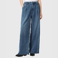 Picture of ALLSAINTS WOMEN'S HAZE PLEATED JEANS MID INDIGO 1