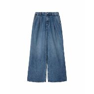 Picture of ALLSAINTS WOMEN'S HAZE PLEATED JEANS MID INDIGO 7