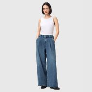 Picture of ALLSAINTS WOMEN'S HAZE PLEATED JEANS MID INDIGO 3