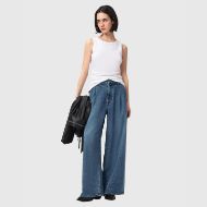 Picture of ALLSAINTS WOMEN'S HAZE PLEATED JEANS MID INDIGO 4