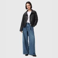 Picture of ALLSAINTS WOMEN'S HAZE PLEATED JEANS MID INDIGO 5
