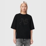 Picture of ALLSAINTS WOMEN'S ICON AMELIE T-SHIRT BLACK 1