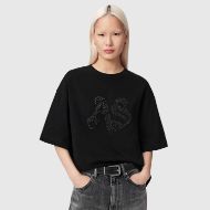 Picture of ALLSAINTS WOMEN'S ICON AMELIE T-SHIRT BLACK 4