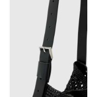 Picture of ALLSAINTS WOMEN'S ASHA PAPER MESH SHOULDER BAG BLACK 4