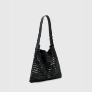 Picture of ALLSAINTS WOMEN'S ASHA PAPER MESH SHOULDER BAG BLACK 5