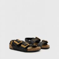 Picture of ALLSAINTS WOMEN'S STAFFA RAFFIA SANDAL BLACK/BLACK 3