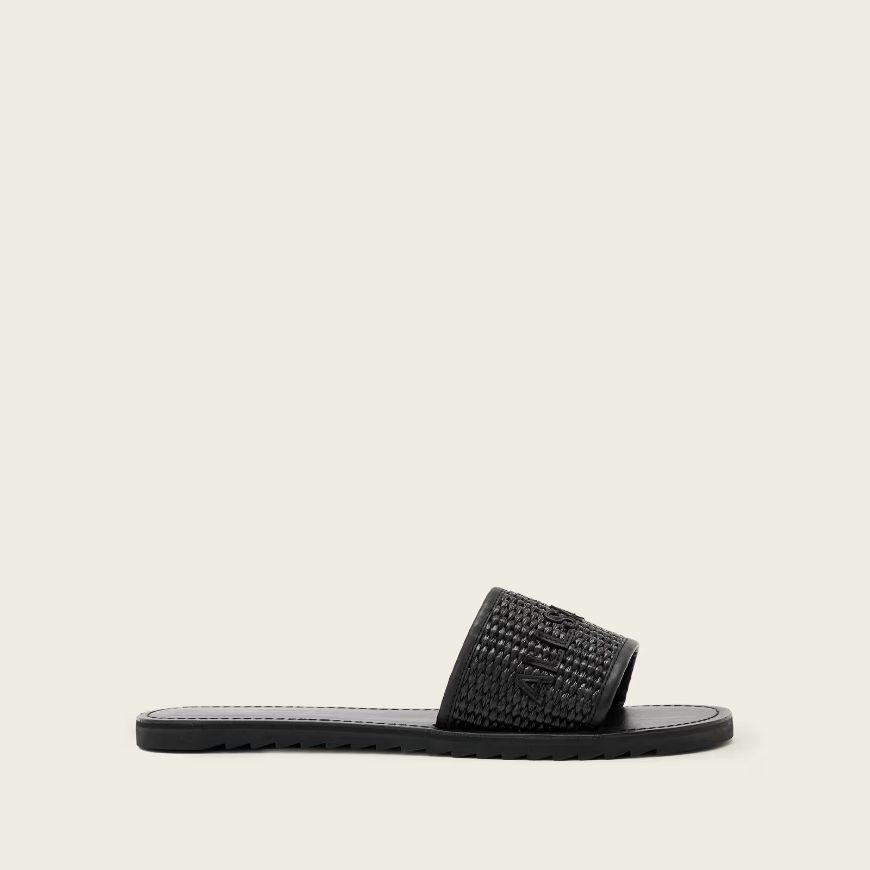 Picture of ALLSAINTS WOMEN'S HOXTON SLIDERS BLACK/BLACK