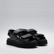 Picture of REPLAY WOMEN'S NEW ALICANTE TRIMS FLAT SANDALS IN BLACK 2