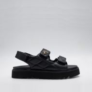 Picture of REPLAY WOMEN'S NEW ALICANTE TRIMS FLAT SANDALS IN BLACK 1