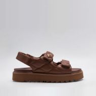 Picture of REPLAY WOMEN'S NEW ALICANTE TRIMS FLAT SANDALS IN BROWN 1