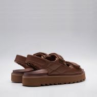 Picture of REPLAY WOMEN'S NEW ALICANTE TRIMS FLAT SANDALS IN BROWN 3